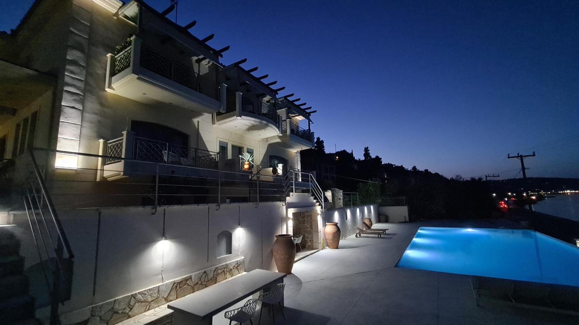 Villa Serafeim Kymi Bagian luar foto