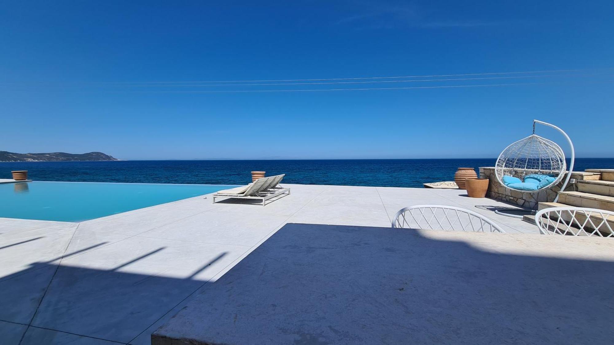 Villa Serafeim Kymi Bagian luar foto